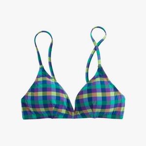 J. Crew Gingham Bikini Top